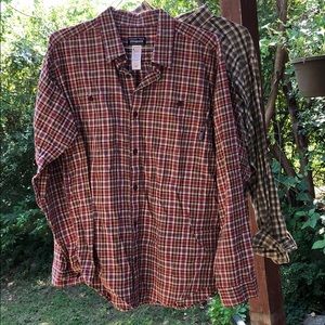 Two Patagonia organic Cotton Button Down Shirts